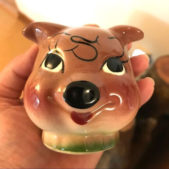 VINTAGE Piggy Salt & Pepper Shakers - Picture 5 of 6